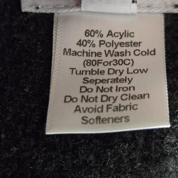 Janska Charcoal Cascade Vest Open Front Drape Pockets Made In USA Womens S M - Picture 16 of 16